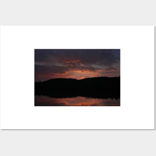 Lake view sunrise Posters and Art